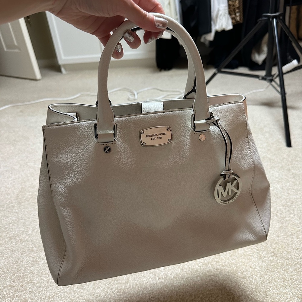 MICHAEL Michael Kors Off-White Satchel